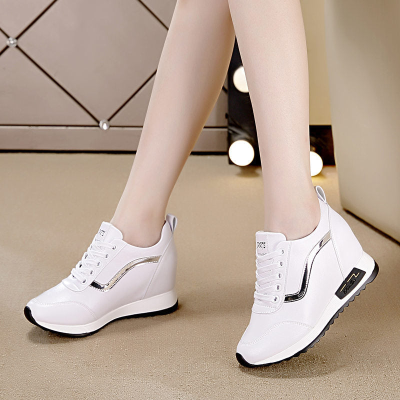 Women's New Casual Lace-up Sneakers For Inner Height Increase
