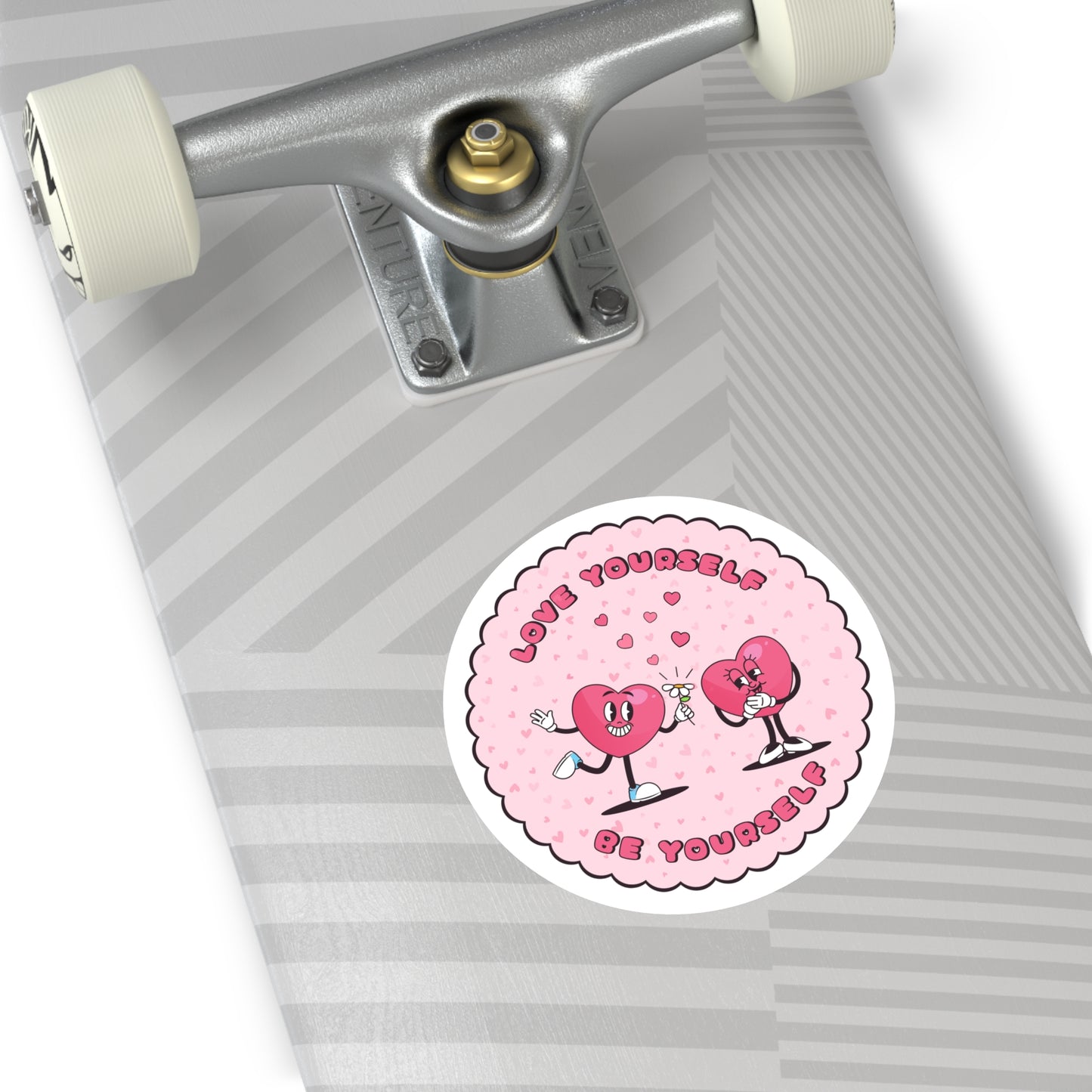 Stickers - Love Yourself Be Yourself, Indoor/Outdoor Round Stickers