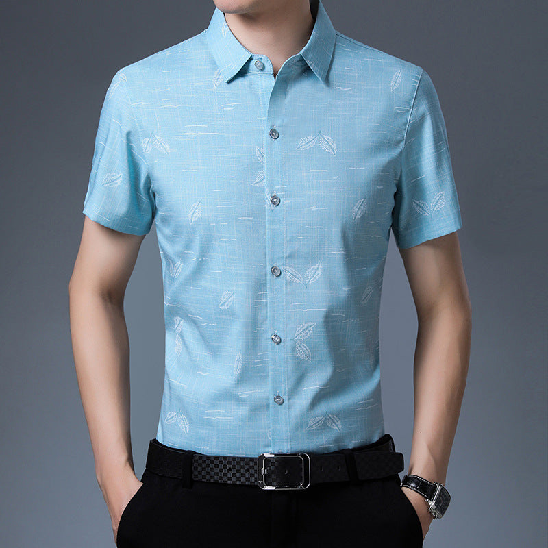 Small floral shirt with short sleeves
