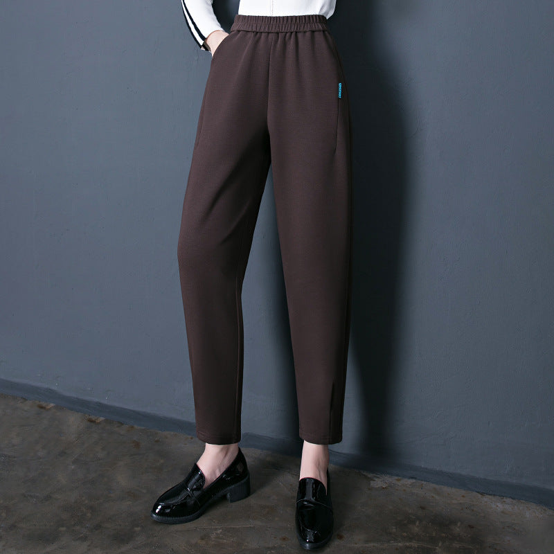 Middle-aged And Elderly Mother Pants Ladies Leisure High Waist Elastic