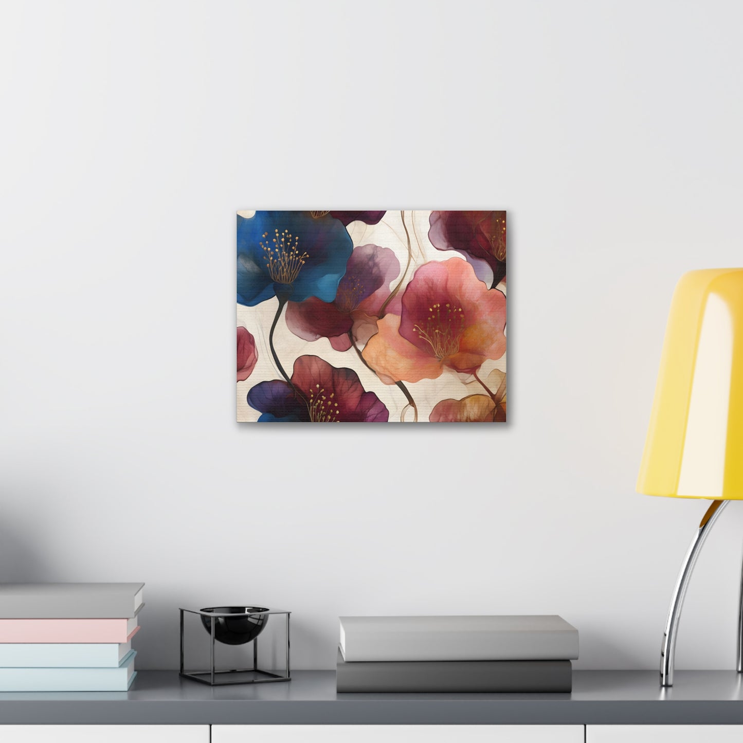 Floral Canvas Gallery Wraps - Elegant Wall Art for Home Decor, Flower Artwork, Living Room Decoration, Gift Idea, Modern Art