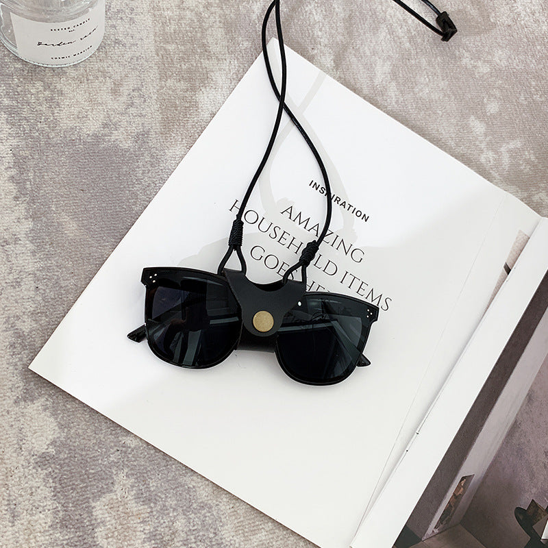 Sunglasses lanyard glasses hanging neck leather glasses leather clip