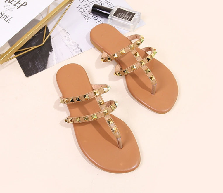 Rivet Soft Bottom Sandals And Slippers Rivet Soft Bottom Sandals And Slippers