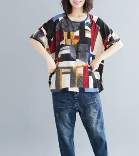 Concealed Fabric Round Neck Short Sleeve Polka Dot Top