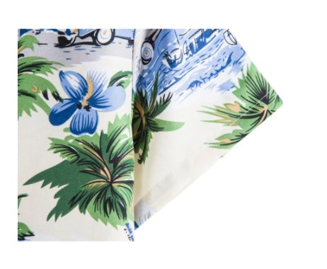 Short-sleeved Shirt Japanese Floral Print Cardigan