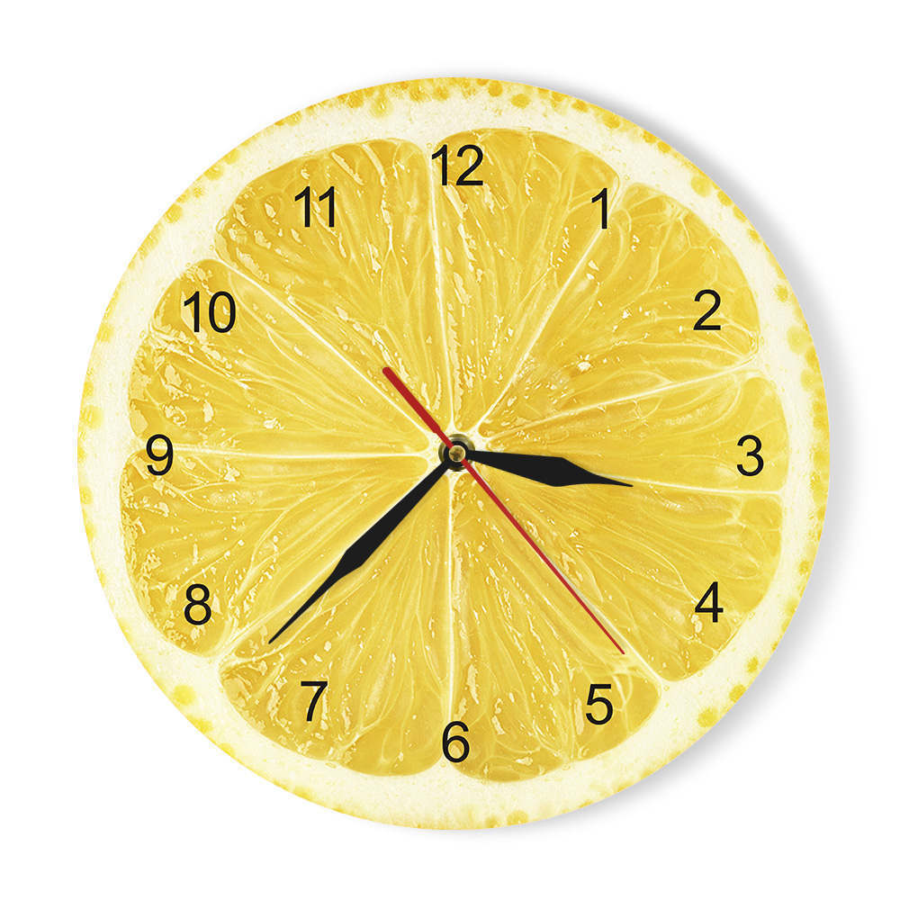 Fruit Series Wall Decoration Wall Clock Pineapple Slice Acrylic Wall Clock Fashion Simple Clock