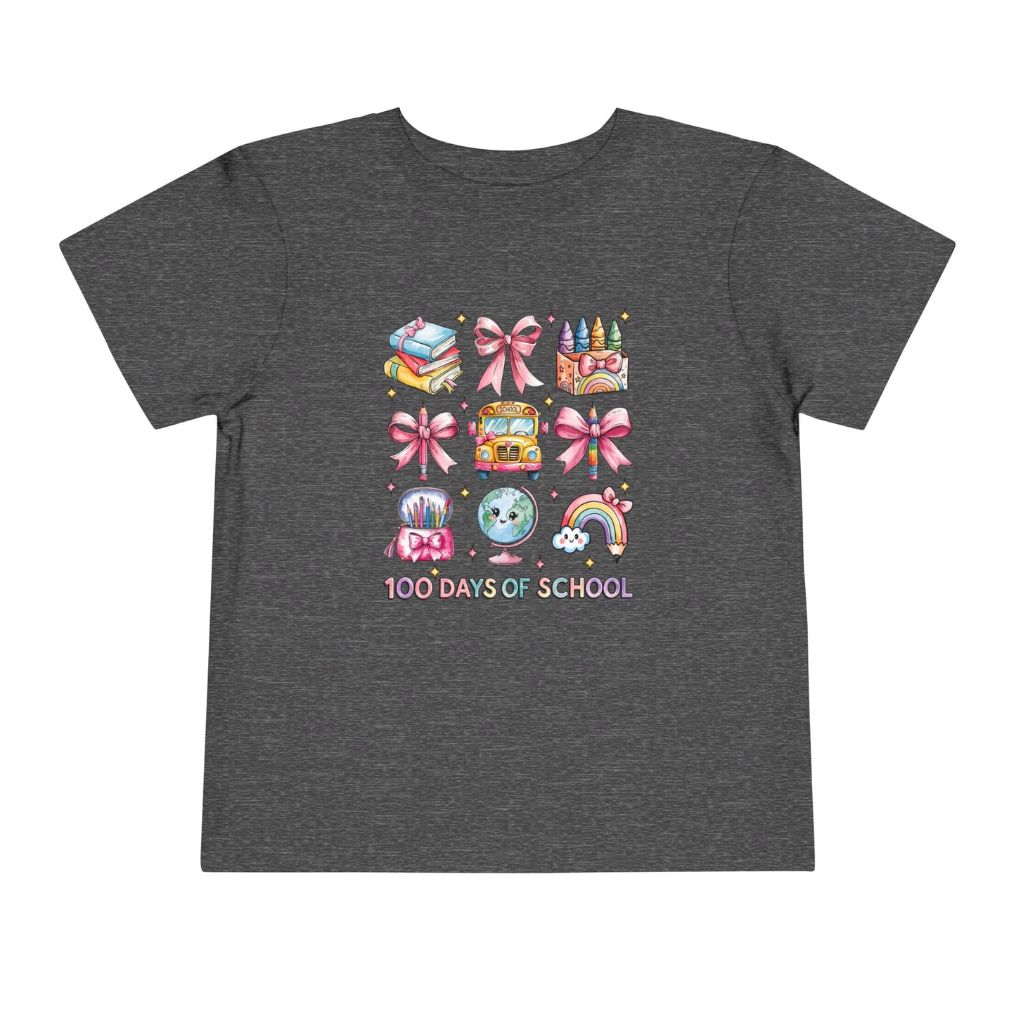 100 Days of School Toddler Short Sleeve Tee, Kindergarten Shirt, Kids Back to school Tshirt, Celebrating School Milestone Top, School