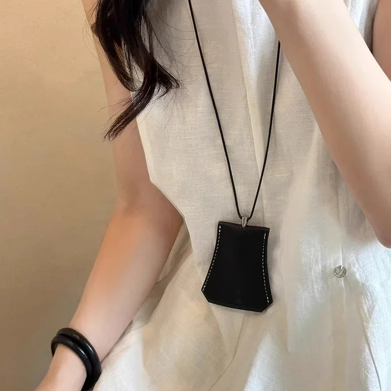 Neck Magnetic Multifunctional Leather Sunglasses Clip Necklace Women Outdoor Travel Portable Storage Hanging Rope Accessories