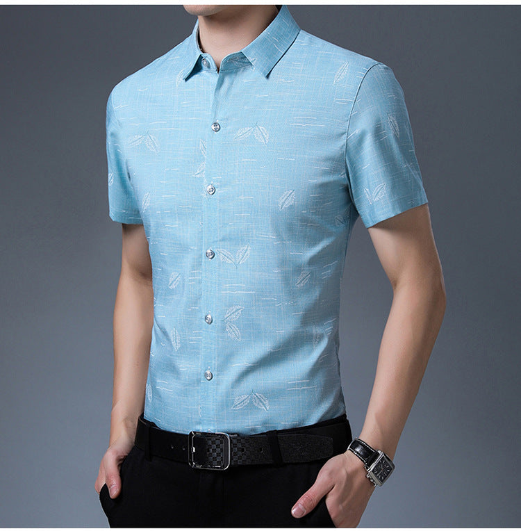Small floral shirt with short sleeves