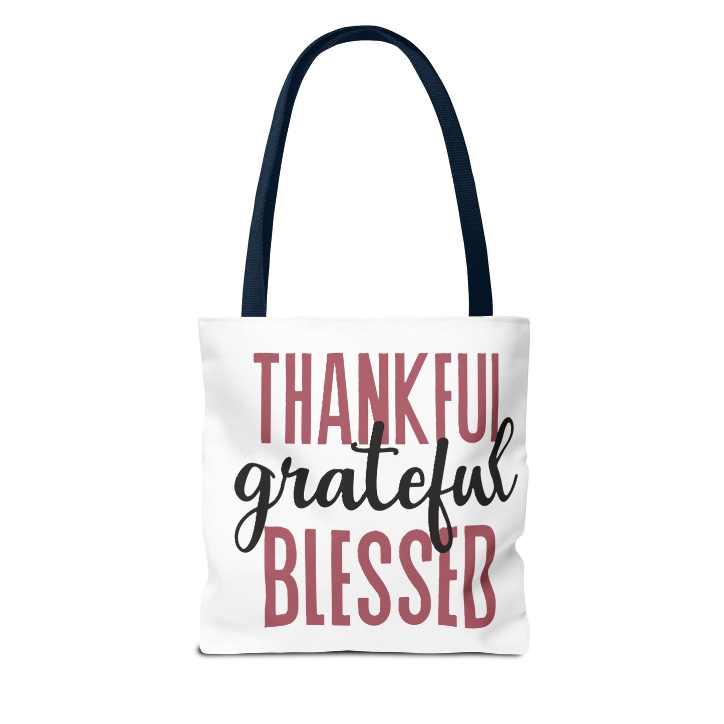 Faith Tote Bag, Thankful Grateful Blessed, Christian Bag, Inspirational Gift, Religious Handbag, Spiritual Carryall