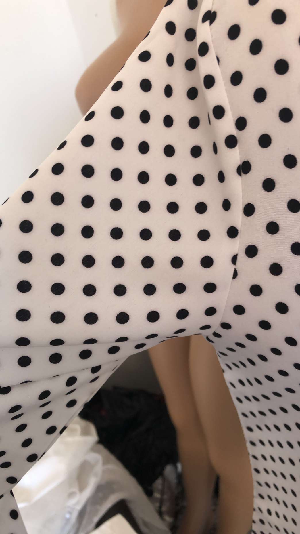 Women's Polka Dot Long-sleeved Lace Up Shirt Top Women
