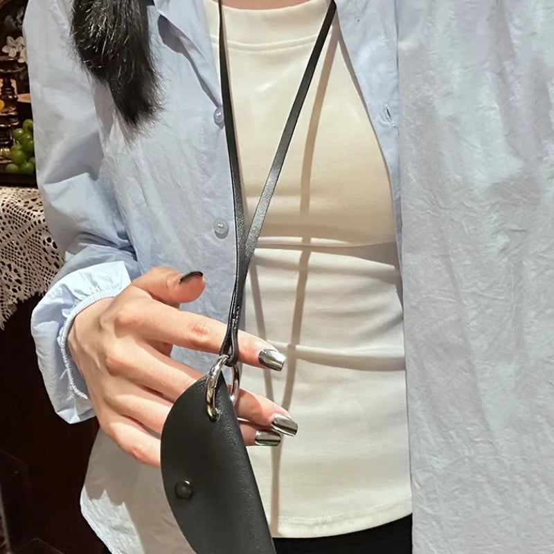 Neck Magnetic Multifunctional Leather Sunglasses Clip Necklace Women Outdoor Travel Portable Storage Hanging Rope Accessories