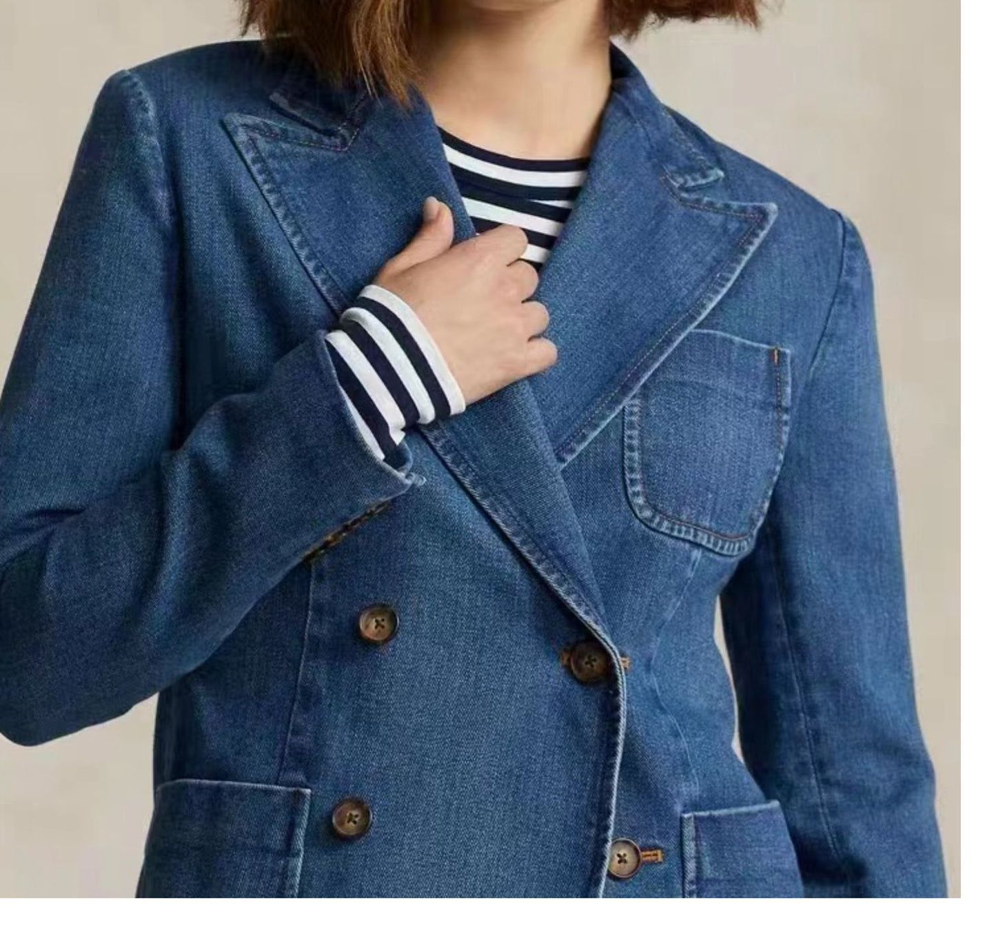 Tibetan Blue Denim Jacket For Spring And Summer