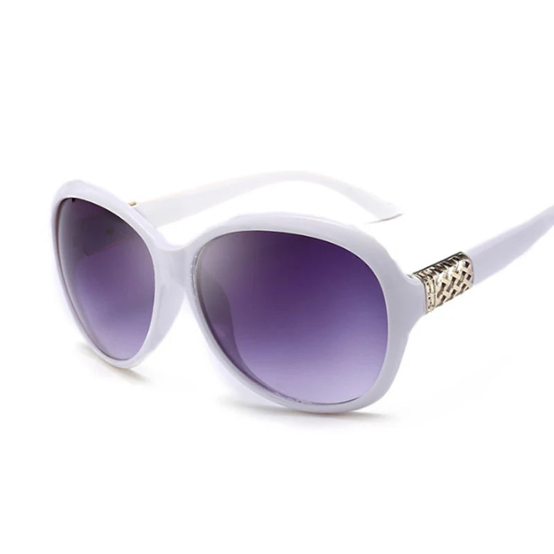 Vintage Round Sunglasses Woman Retro Brand Designer Classic Sun Glasses Fashion Big Frame Gradient Ladies Oculos De Sol