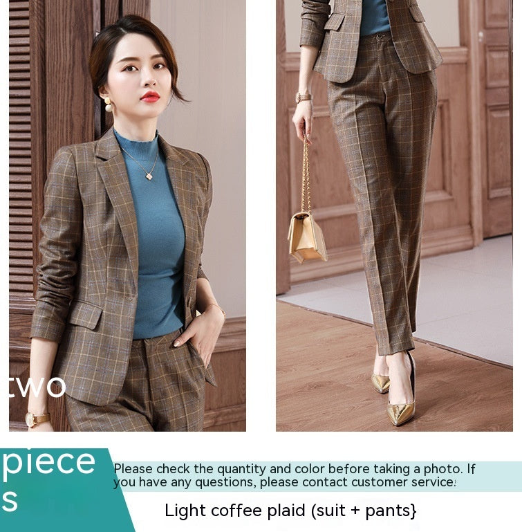 Autumn Suit Coat Women's Long Sleeve Suit Two-piece Set