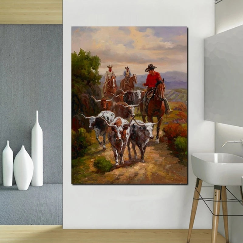 Canvas Painting Rustic Poster Printing Wall Art Picture