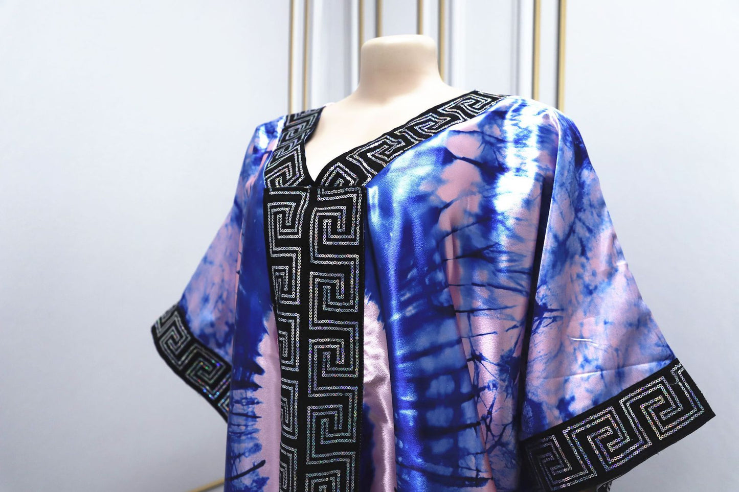 Fashion Printed Loose Robe Dress Women
