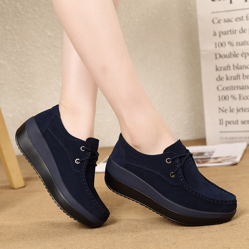 Casual wedge mother shoes