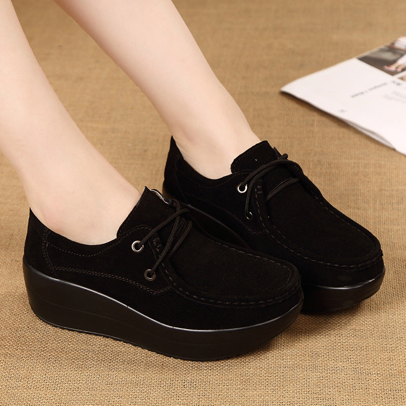 Casual wedge mother shoes
