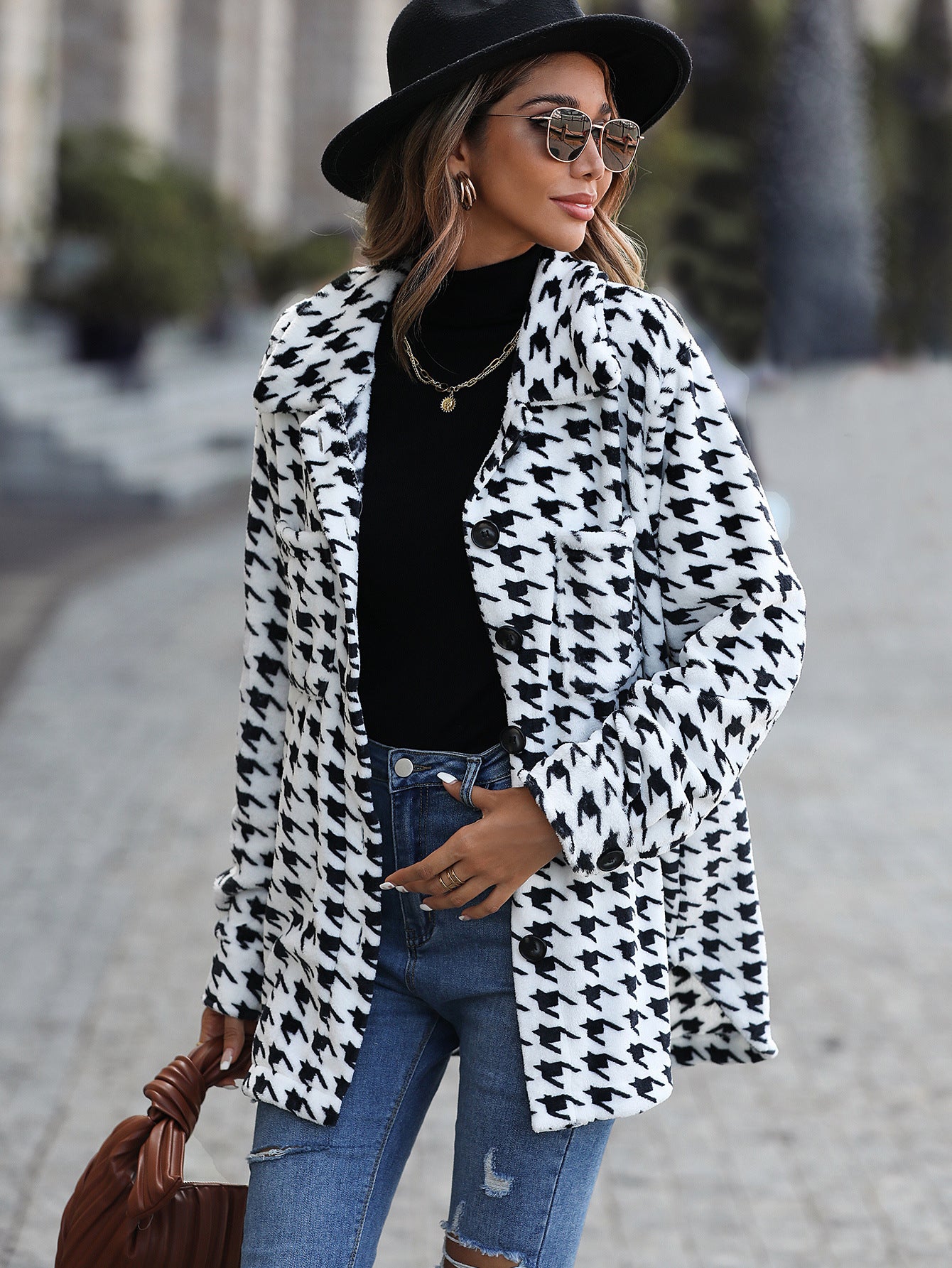 Fleece Casual Plush Women's Long Sleeve Loose Jacket
