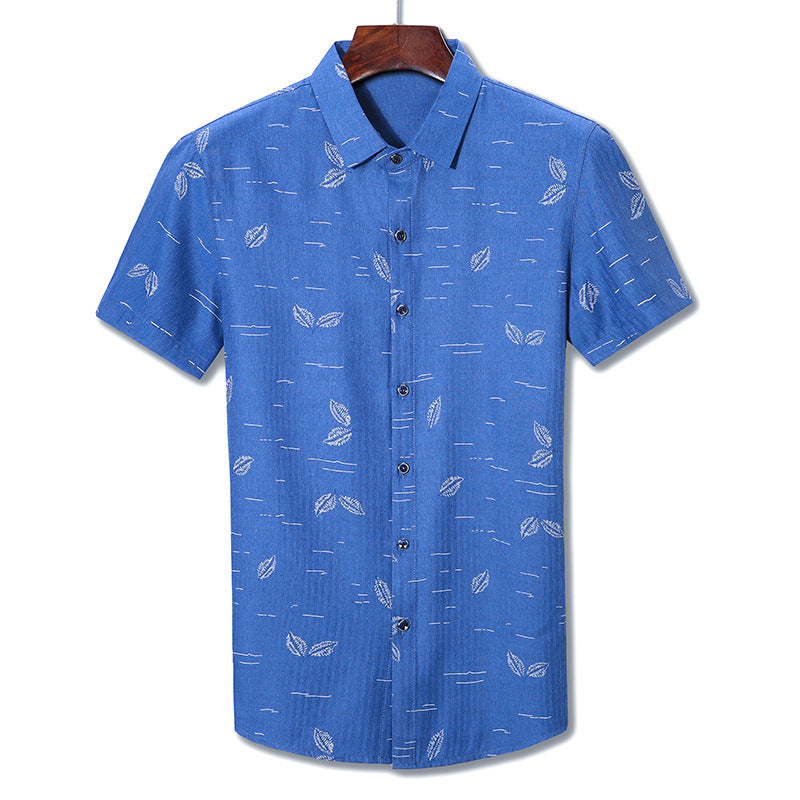 Small floral shirt with short sleeves