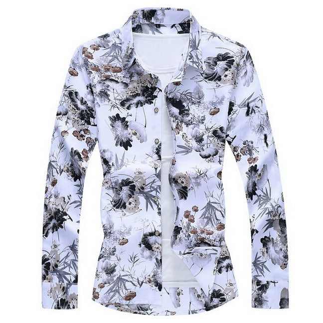 Long sleeve floral shirt