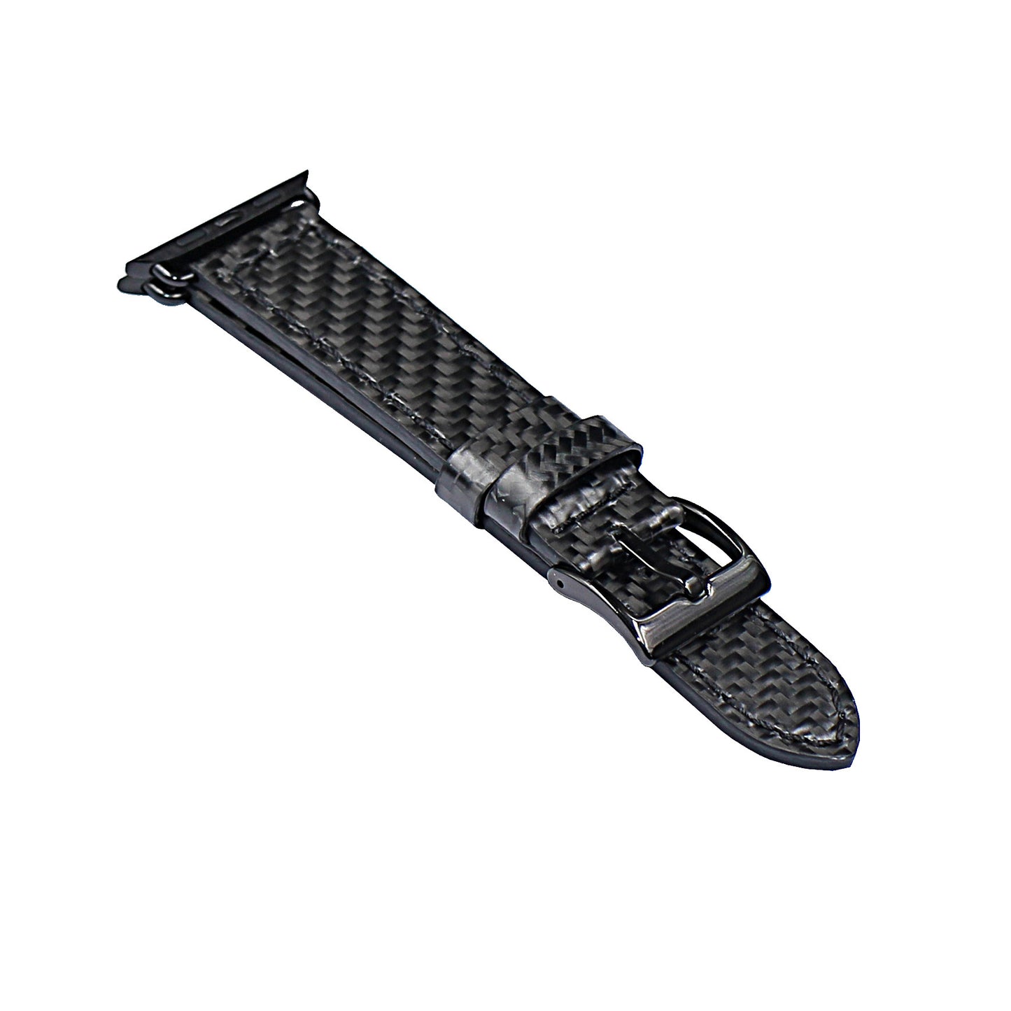 For Huawei Watch2 Sports Version, Real Carbon Fiber Top Layer Cowhide Strap