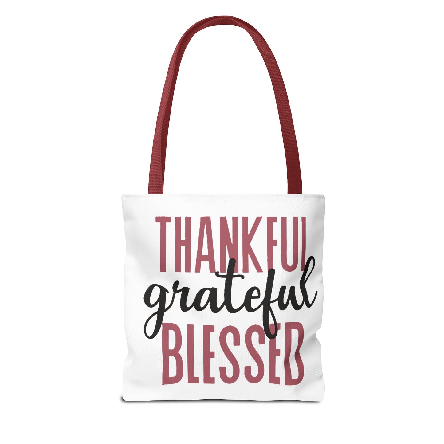 Faith Tote Bag, Thankful Grateful Blessed, Christian Bag, Inspirational Gift, Religious Handbag, Spiritual Carryall
