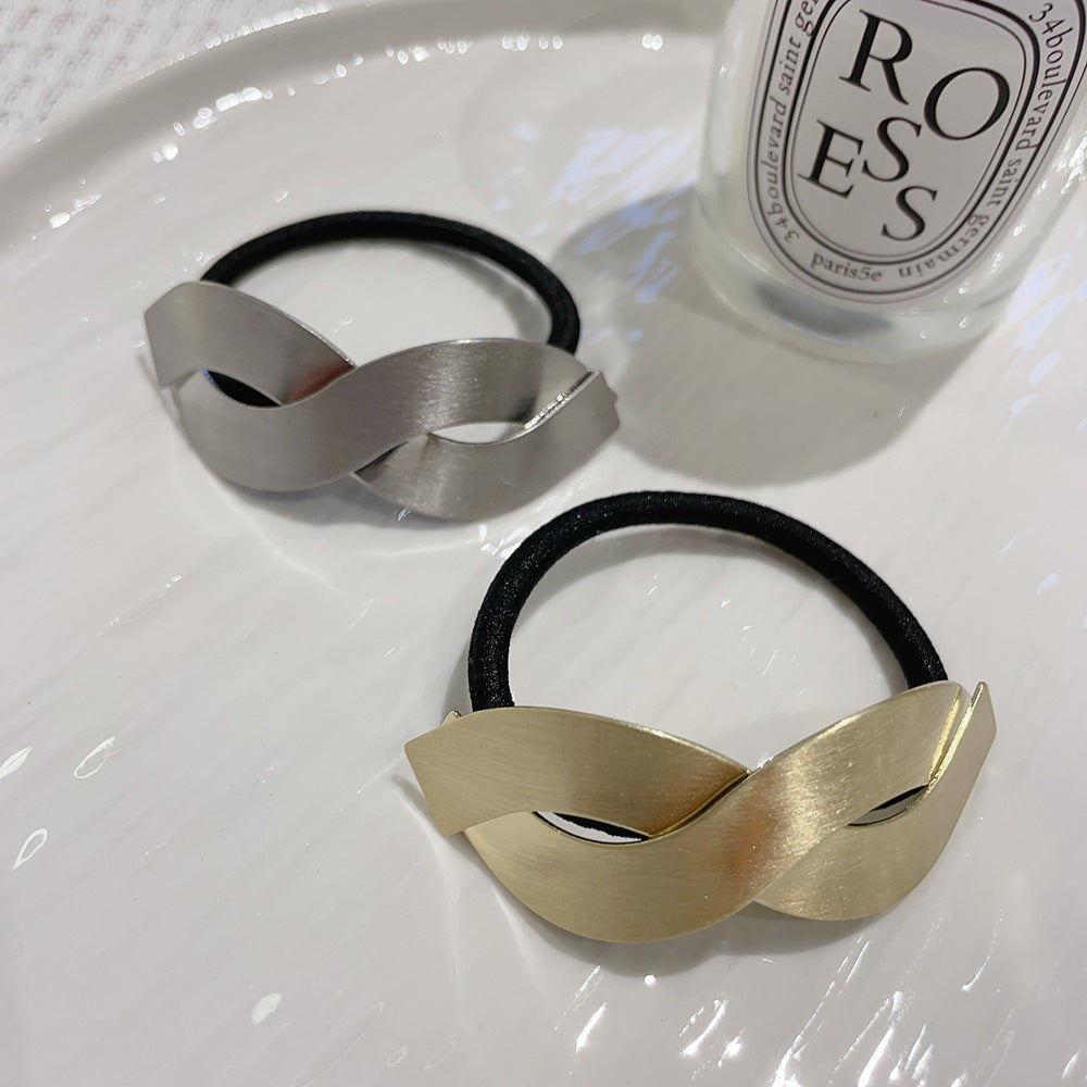 Metal 8-word Elegant Hair Band Simple And Light Luxury Hair Tie