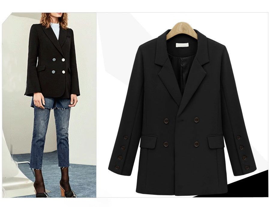 Suit jacket wild loose mid-length women's suit
