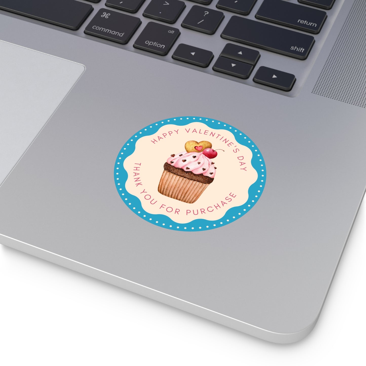Valentine's Day Round Stickers - Happy Valentine's Day Thank you For Purchase