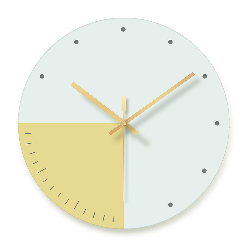 Glass wall clock