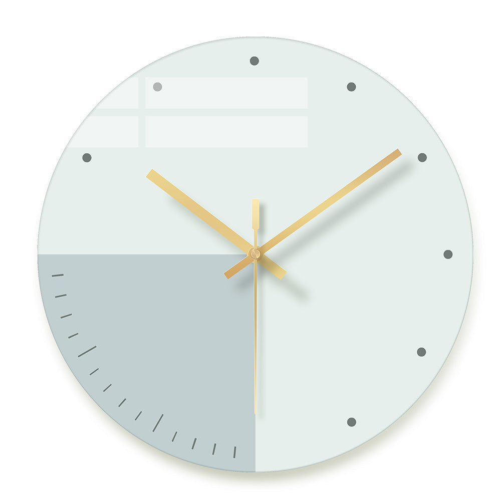 Glass wall clock