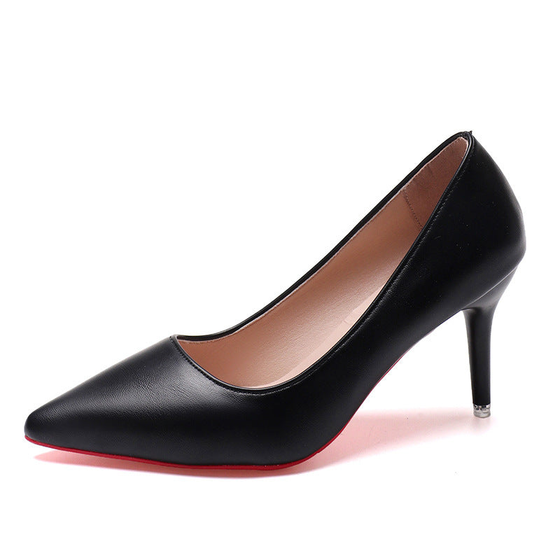 New Women's Spring European And American Pointed Toe Shallow Mouth Stiletto Heel Fashion Shoes