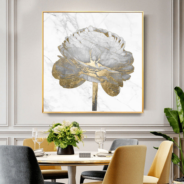 Spray Print Oil Painting Flower Spray Art Wall Canvas Core