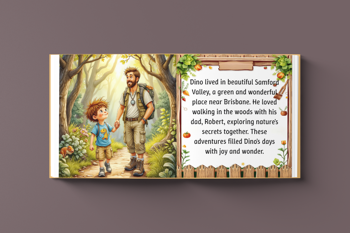 Dino's Courageous Walk: A Samford Valley Adventure: A Brave Boy’s Journey of Adventure, Safety, and Listening to His Parents - 52 pages of easy to read child-friendly picture book.