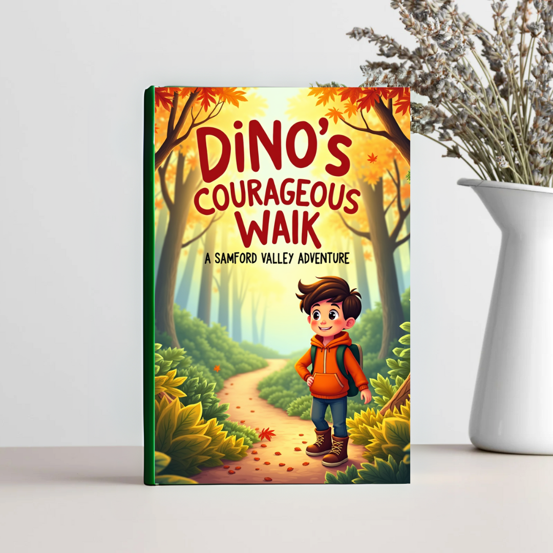 Dino's Courageous Walk: A Samford Valley Adventure: A Brave Boy’s Journey of Adventure, Safety, and Listening to His Parents - 52 pages of easy to read child-friendly picture book.