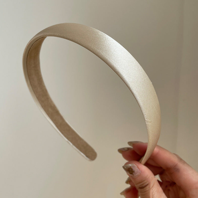 Senior Satin Hair Band Retro French Crushed Hair Non-slip