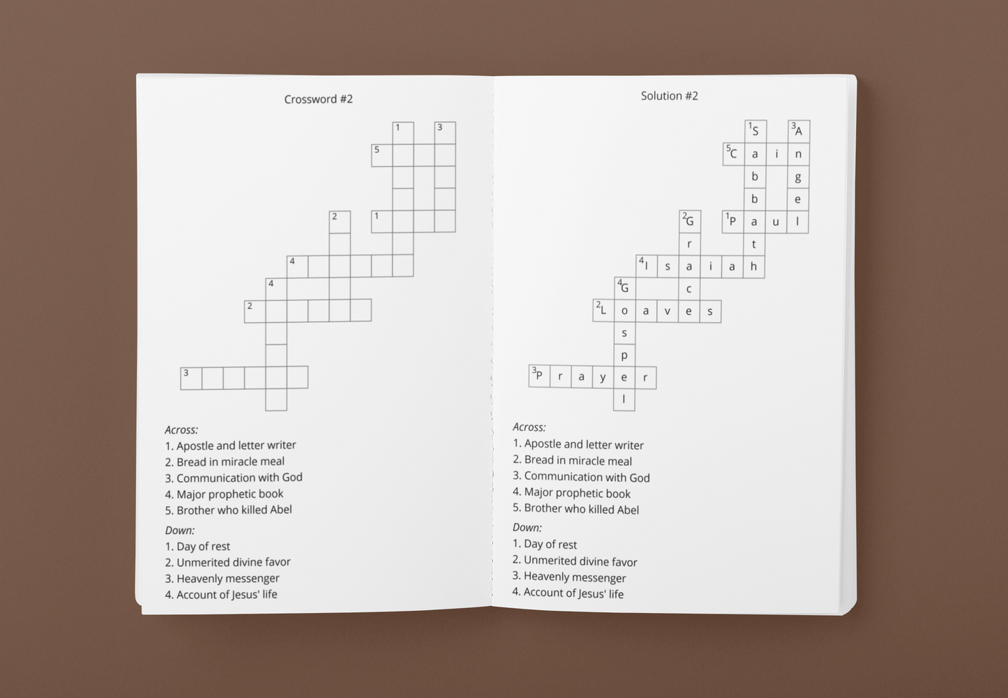 Christian Crossword Puzzles: Christian puzzles for Adults Seniors and Teens, 50 Puzzles, Easy to Read 6 x9 inches, 100 pages. Bible scripture, based ... Scripture-based puzzle book perfect anyone