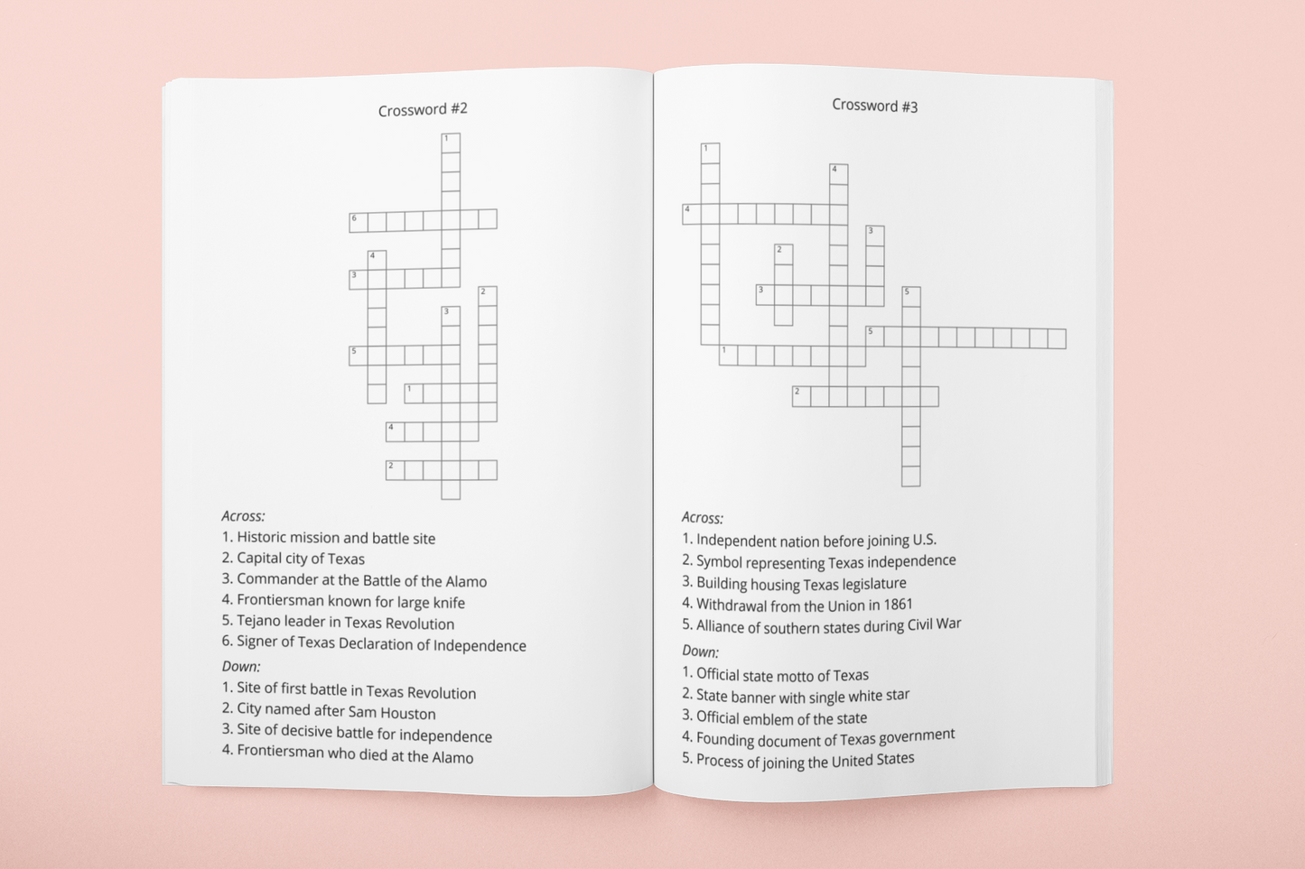 Texas Crossword Puzzle: Crossword Puzzles for Seniors, Adults & Teens. 50+ puzzles, Easy to Read Print about Texas, 100 pages, 6x9 inches, Gift for ... Camping, New Arrivals in Texas and Relaxation