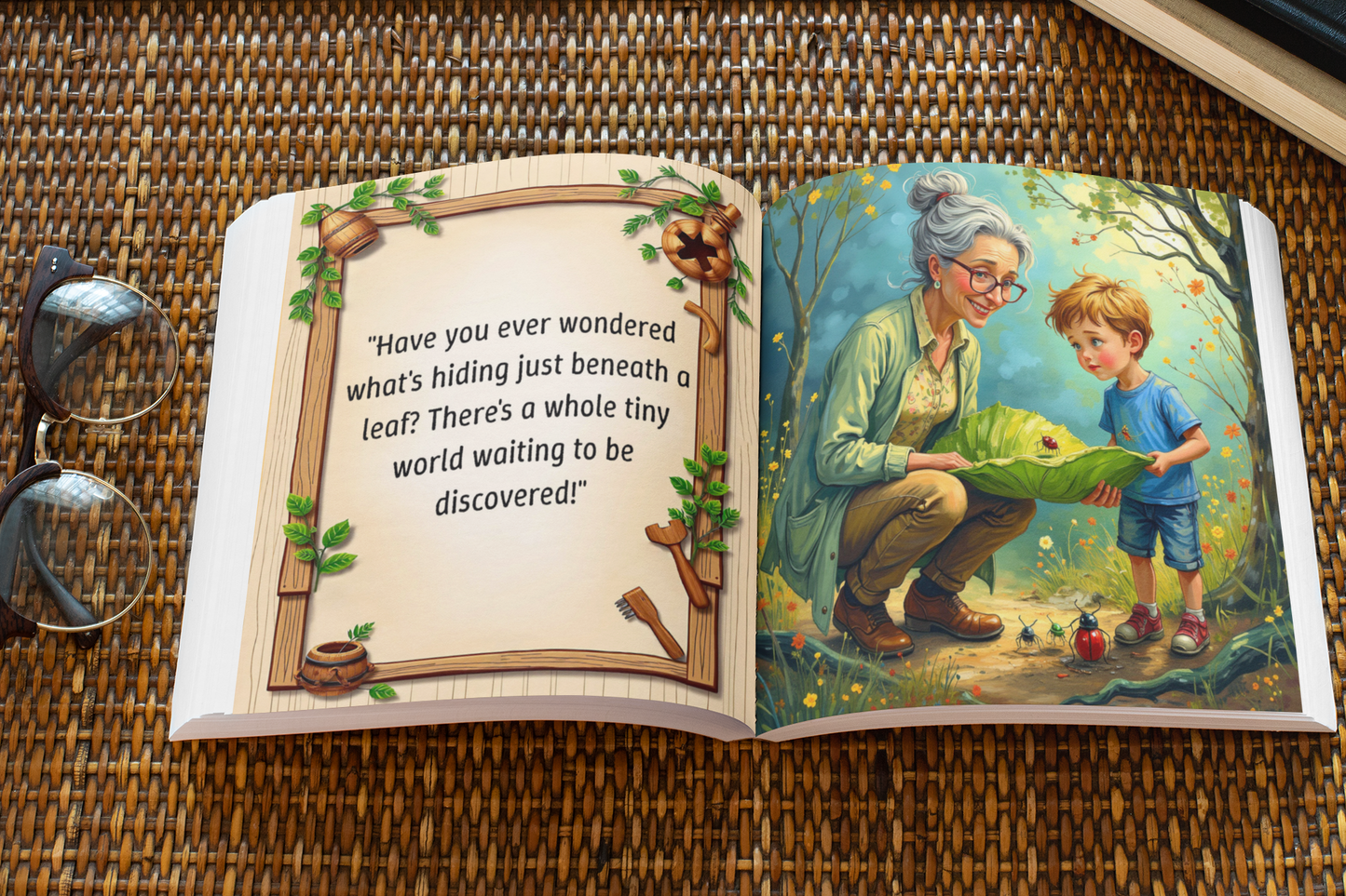 Beneath The Leaf - A Tiny World of Bugs and Science: Explore the Hidden World of Insects, Microhabitats, and Backyard Science in this 50 page picture ... homeschoolers, and STEM-based early learners.