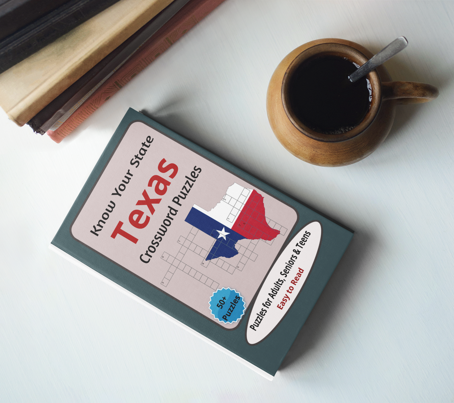 Texas Crossword Puzzle: Crossword Puzzles for Seniors, Adults & Teens. 50+ puzzles, Easy to Read Print about Texas, 100 pages, 6x9 inches, Gift for ... Camping, New Arrivals in Texas and Relaxation
