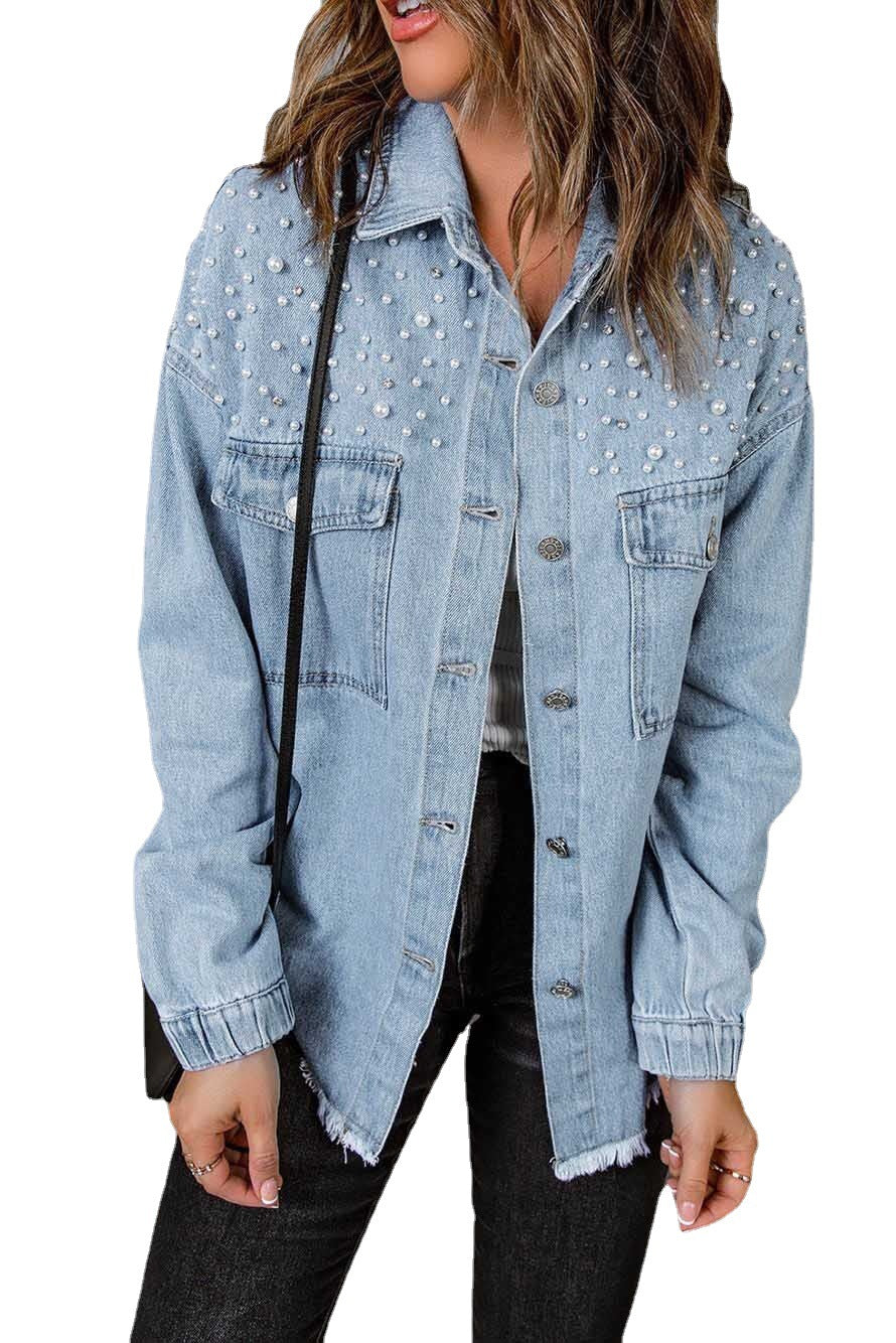 Denim Jacket Long Sleeve Washed Coat