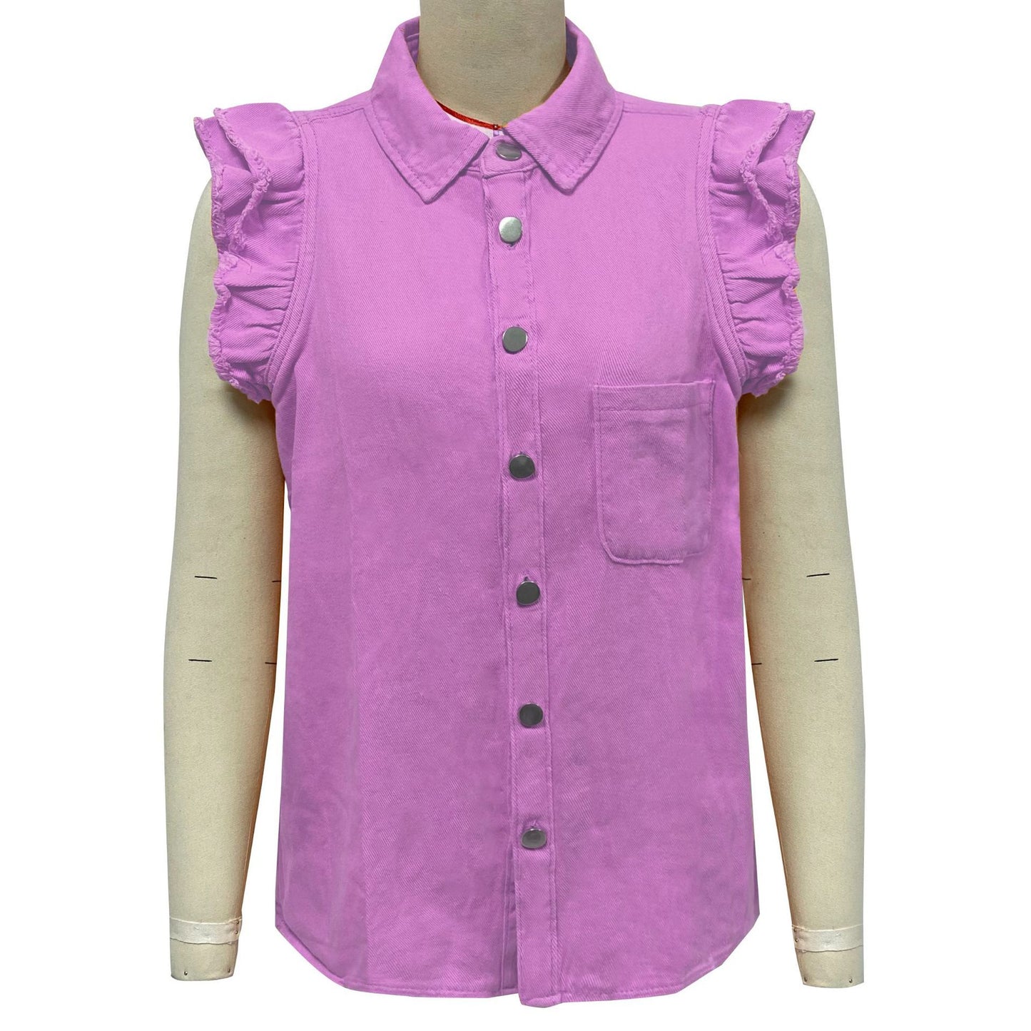 European And American Style Sleeveless Denim Jacket For Women