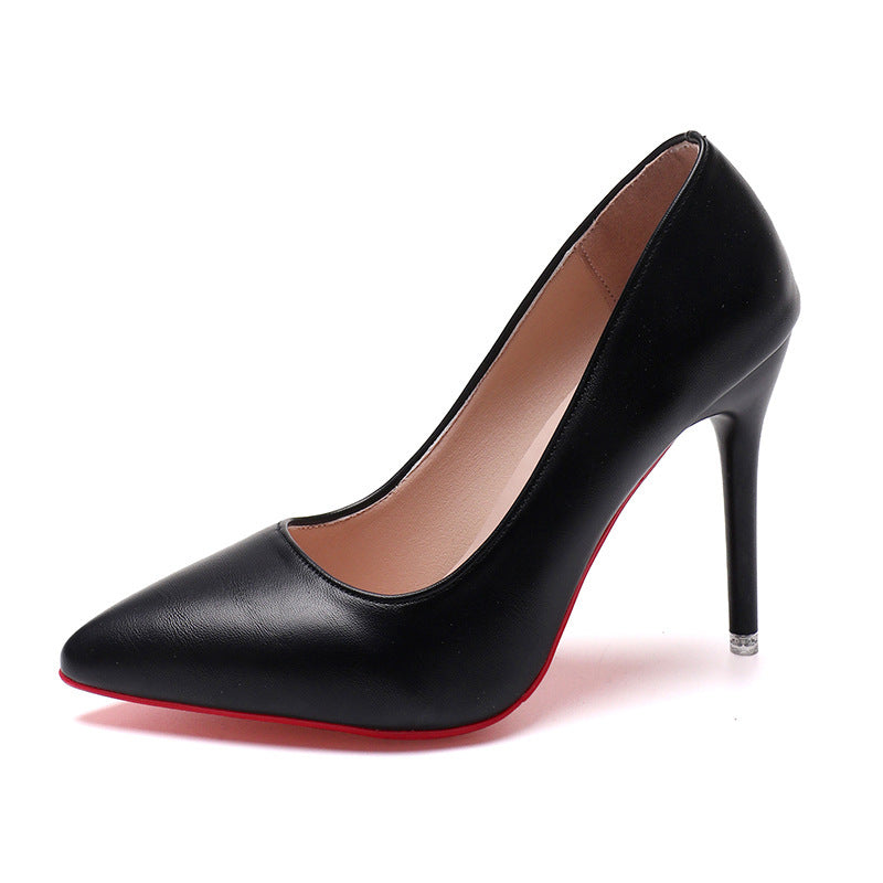 New Women's Spring European And American Pointed Toe Shallow Mouth Stiletto Heel Fashion Shoes
