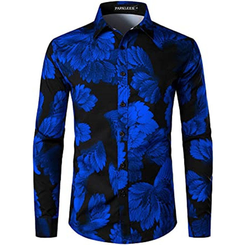 New Men's Casual Cool Floral Shirt