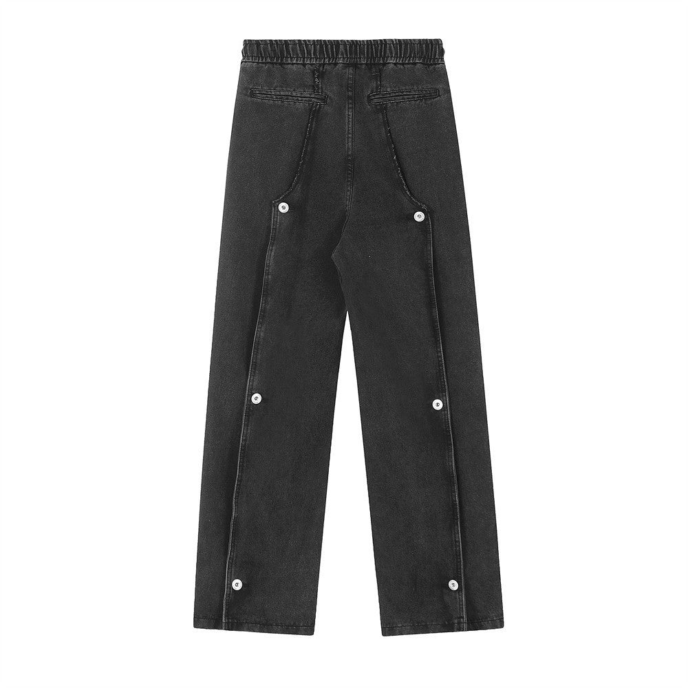 Distressed Washed Jeans Men's Design Sense