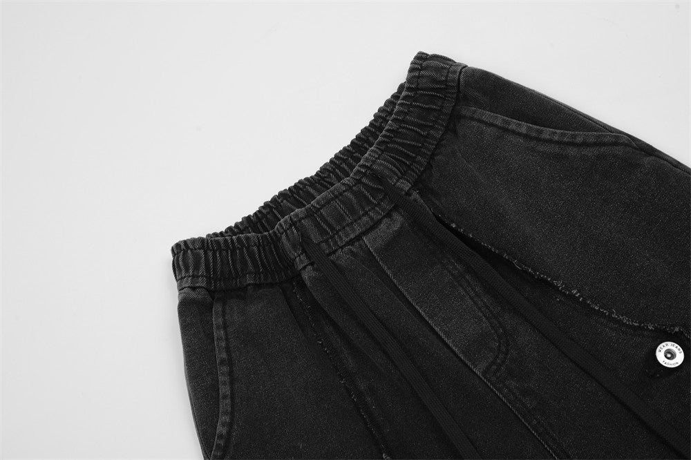 Distressed Washed Jeans Men's Design Sense