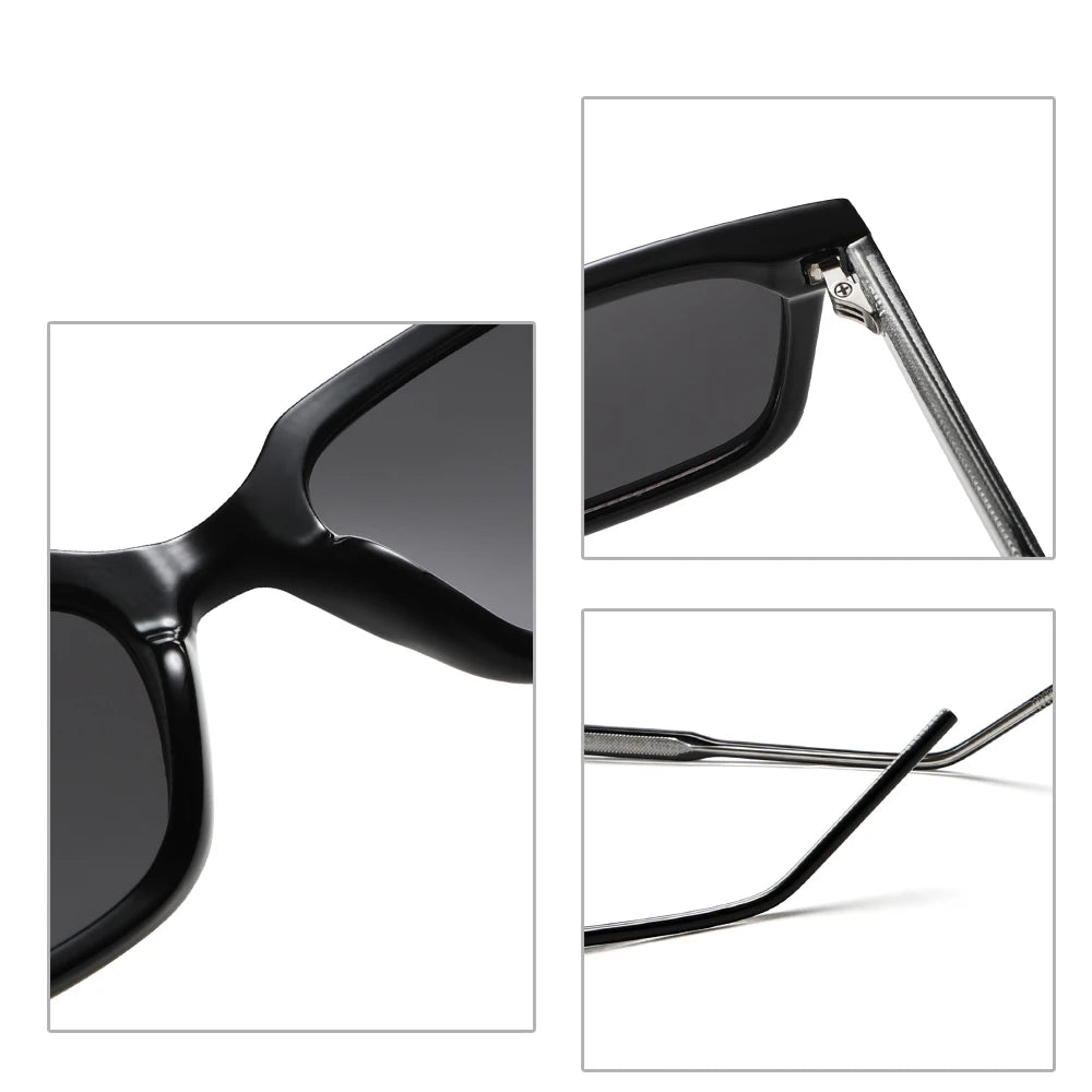 New Polarized Sunglasses Men's and Women's High-end Face Shown Small CP Insert Leg Multicolor Frame Black Green