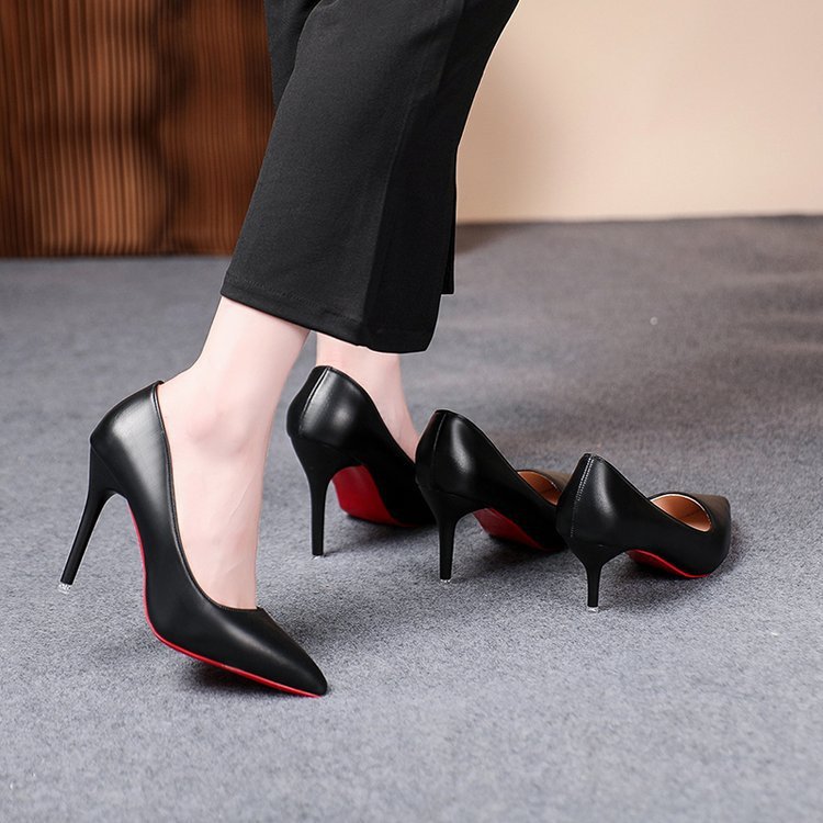 New Women's Spring European And American Pointed Toe Shallow Mouth Stiletto Heel Fashion Shoes
